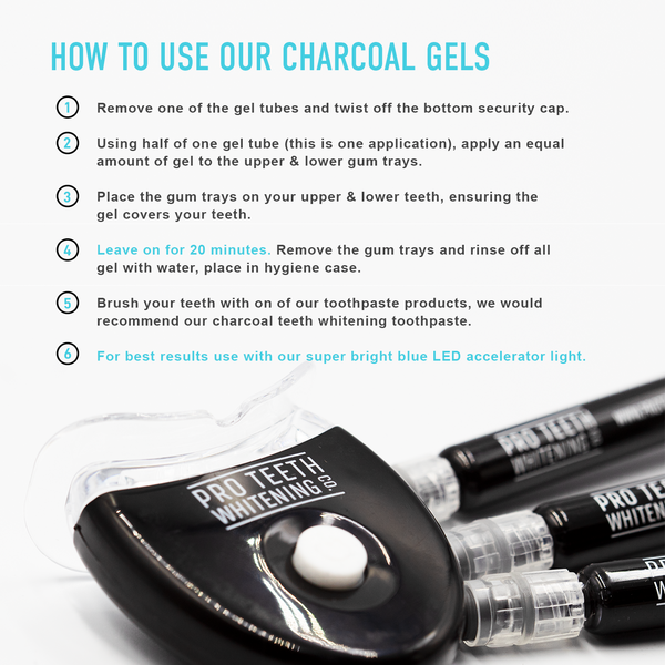 Activated Charcoal Teeth Whitening Kit Gel Refills